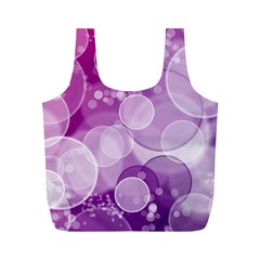 Purple Bubble Art Full Print Recycle Bag (M) from ArtsNow.com Front