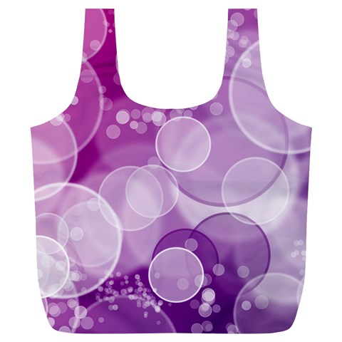 Purple Bubble Art Full Print Recycle Bag (XL) from ArtsNow.com Front