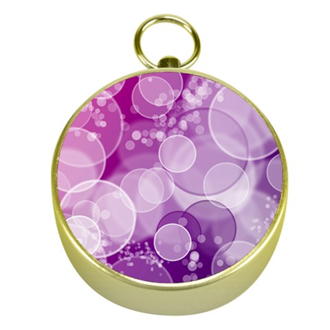 Purple Bubble Art Gold Compass from ArtsNow.com Front