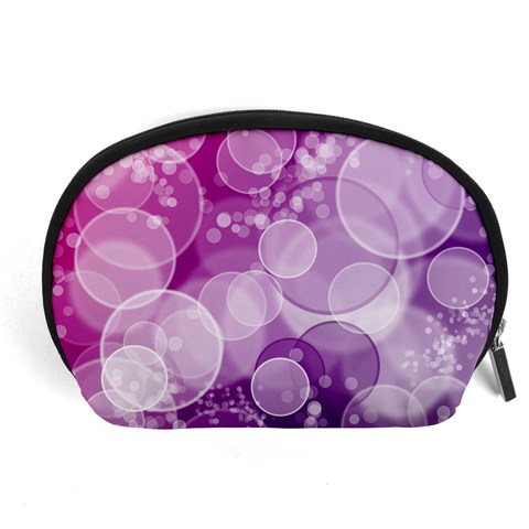 Purple Bubble Art Accessory Pouch (Large) from ArtsNow.com Front