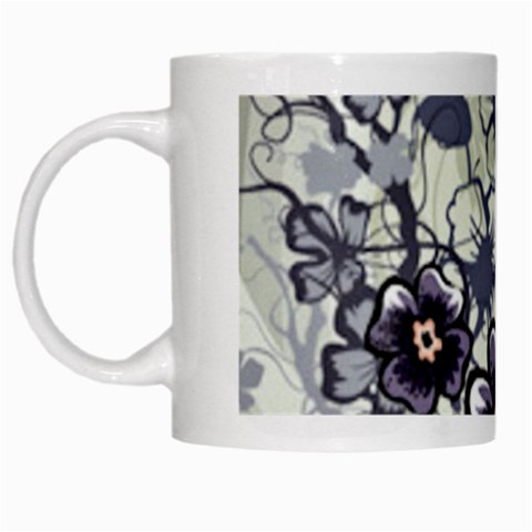 Purple Flower Art White Mug from ArtsNow.com Left