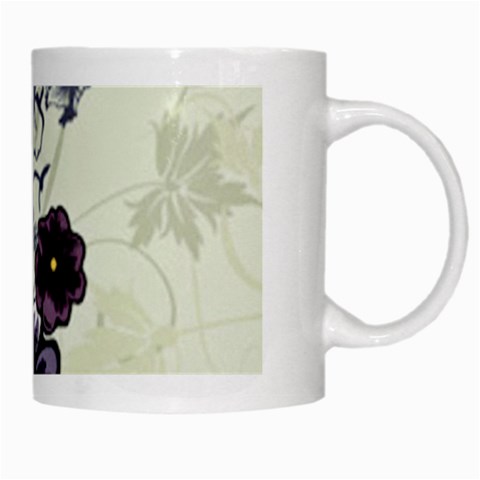 Purple Flower Art White Mug from ArtsNow.com Right