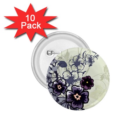 Purple Flower Art 1.75  Button (10 pack)  from ArtsNow.com Front