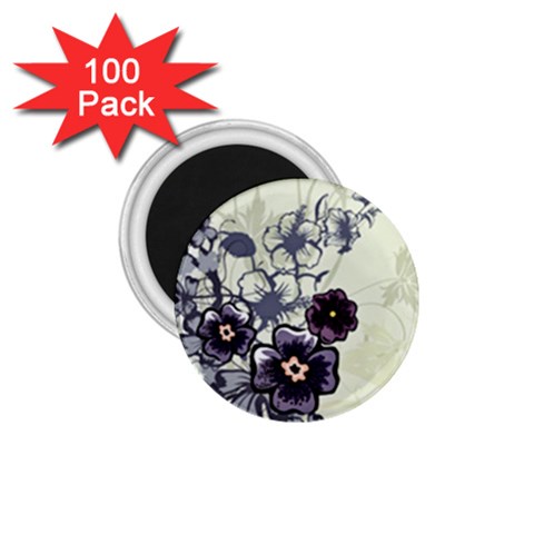 Purple Flower Art 1.75  Magnet (100 pack)  from ArtsNow.com Front