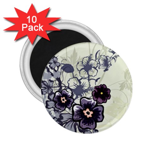 Purple Flower Art 2.25  Magnet (10 pack) from ArtsNow.com Front