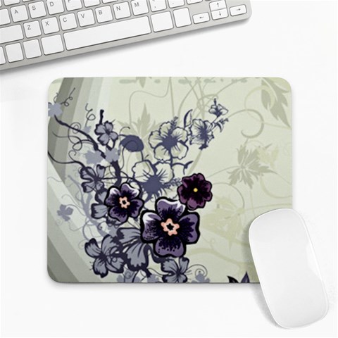 Purple Flower Art Large Mousepad from ArtsNow.com Front