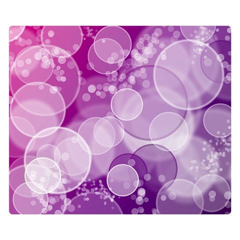 Purple Bubble Art Double Sided Flano Blanket (Small) from ArtsNow.com 50 x40  Blanket Back