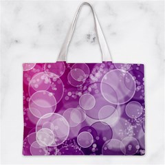 Purple Bubble Art Zipper Mini Tote Bag from ArtsNow.com Front