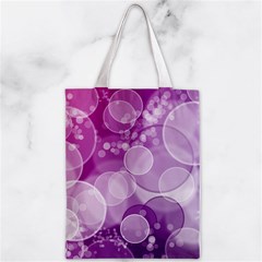 Purple Bubble Art Zipper Classic Tote Bag from ArtsNow.com Back