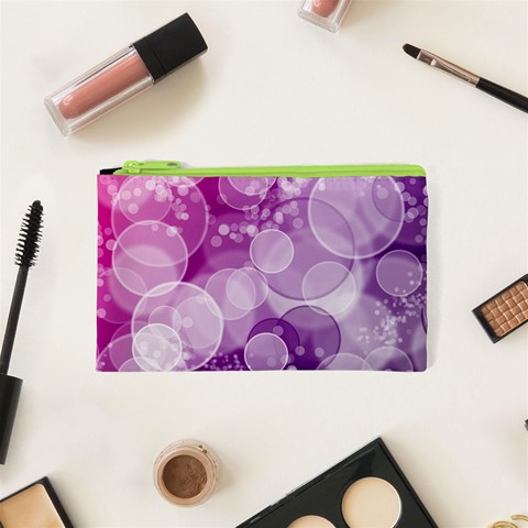 Purple Bubble Art Cosmetic Bag (XS) from ArtsNow.com Front