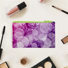 Purple Bubble Art Cosmetic Bag (XS) from ArtsNow.com Back