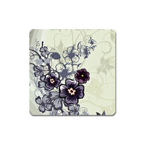 Purple Flower Art Magnet (Square) from ArtsNow.com Front