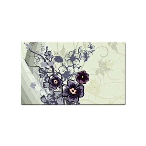 Purple Flower Art Sticker Rectangular (100 pack) from ArtsNow.com Front