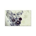 Purple Flower Art Sticker Rectangular (100 pack)