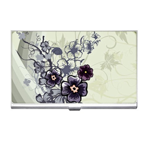 Purple Flower Art Business Card Holder from ArtsNow.com Front