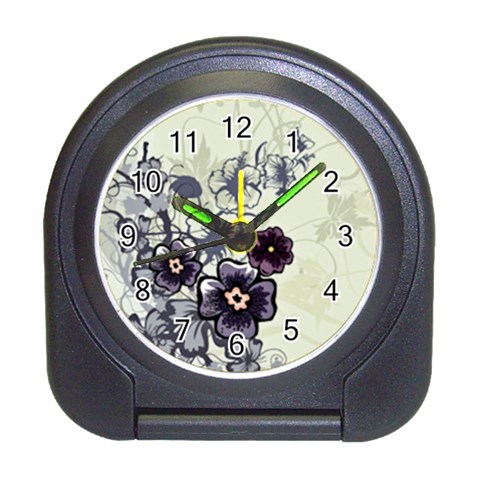 Purple Flower Art Travel Alarm Clock from ArtsNow.com Front