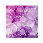 Purple Bubble Art Small Satin Scarf (Square)