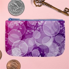 Purple Bubble Art Large Coin Purse from ArtsNow.com Front