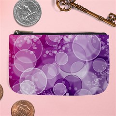 Purple Bubble Art Large Coin Purse from ArtsNow.com Front