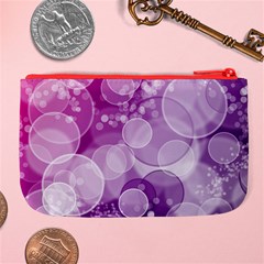 Purple Bubble Art Large Coin Purse from ArtsNow.com Back