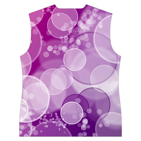 Purple Bubble Art Women s Button Up Vest from ArtsNow.com Back