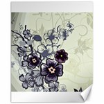 Purple Flower Art Canvas 11  x 14 