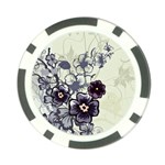 Purple Flower Art Poker Chip Card Guard