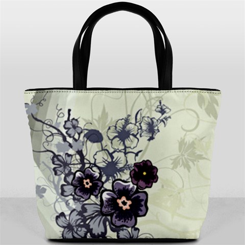 Purple Flower Art Bucket Bag from ArtsNow.com Front