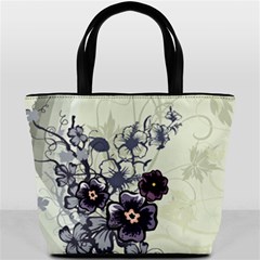 Purple Flower Art Bucket Bag from ArtsNow.com Back