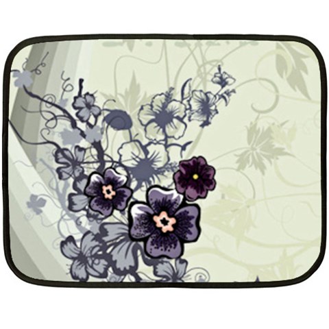 Purple Flower Art Double Sided Fleece Blanket (Mini) from ArtsNow.com 35 x27  Blanket Front