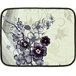 Purple Flower Art Double Sided Fleece Blanket (Mini)