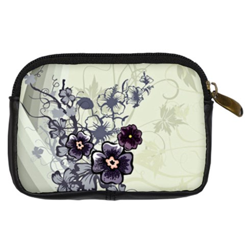 Purple Flower Art Digital Camera Leather Case from ArtsNow.com Back