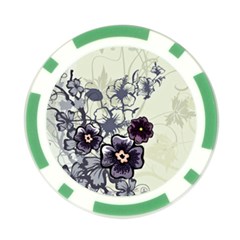 Purple Flower Art Poker Chip Card Guard (10 pack) from ArtsNow.com Front