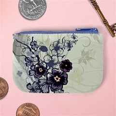 Purple Flower Art Mini Coin Purse from ArtsNow.com Back