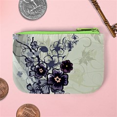 Purple Flower Art Mini Coin Purse from ArtsNow.com Back