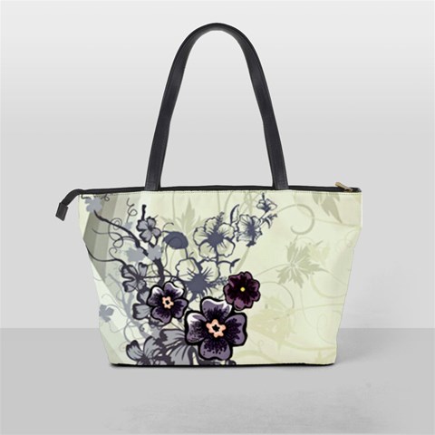 Purple Flower Art Classic Shoulder Handbag from ArtsNow.com Back