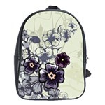 Purple Flower Art School Bag (Large)