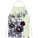 Purple Flower Art Full Print Apron