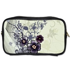 Purple Flower Art Toiletries Bag (Two Sides) from ArtsNow.com Front