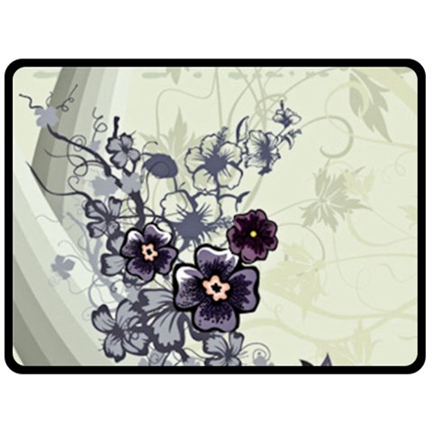 Purple Flower Art Fleece Blanket (Large) from ArtsNow.com 80 x60  Blanket Front