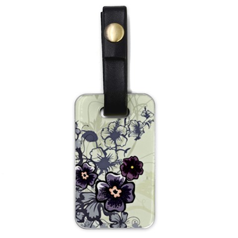 Purple Flower Art Luggage Tag (one side) from ArtsNow.com Front