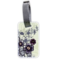 Purple Flower Art Luggage Tag (two sides) from ArtsNow.com Front