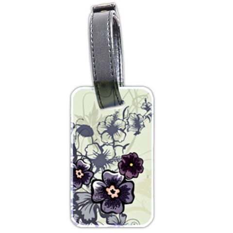 Purple Flower Art Luggage Tag (two sides) from ArtsNow.com Back