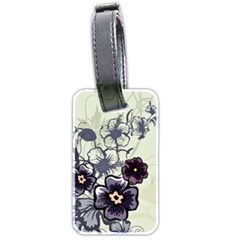 Purple Flower Art Luggage Tag (two sides) from ArtsNow.com Back