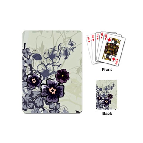 Purple Flower Art Playing Cards (Mini) from ArtsNow.com Back