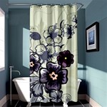 Purple Flower Art Shower Curtain 36  x 72  (Stall)