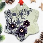 Purple Flower Art Ornament (Snowflake)