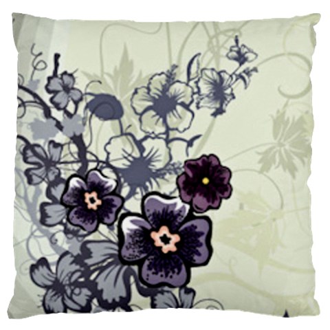 Purple Flower Art Large Cushion Case (Two Sides) from ArtsNow.com Back