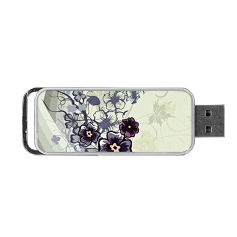 Purple Flower Art Portable USB Flash (One Side) from ArtsNow.com Front