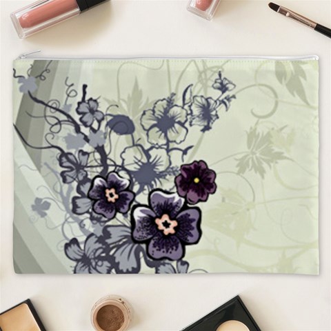 Purple Flower Art Cosmetic Bag (XXXL) from ArtsNow.com Front